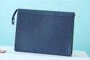 1:1 Replica Louis Vuitton LV Pochette Voyage MM Monogram Drip Blue By Nigo Unique Bag For Men M45961 - 27cm