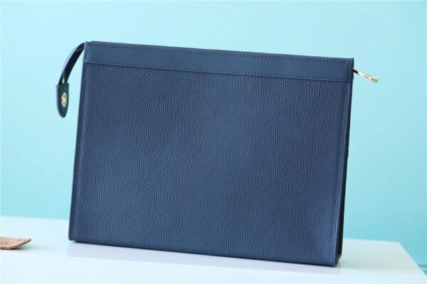 1:1 Replica Louis Vuitton LV Pochette Voyage MM Monogram Drip Blue By Nigo Unique Bag For Men M45961 - 27cm