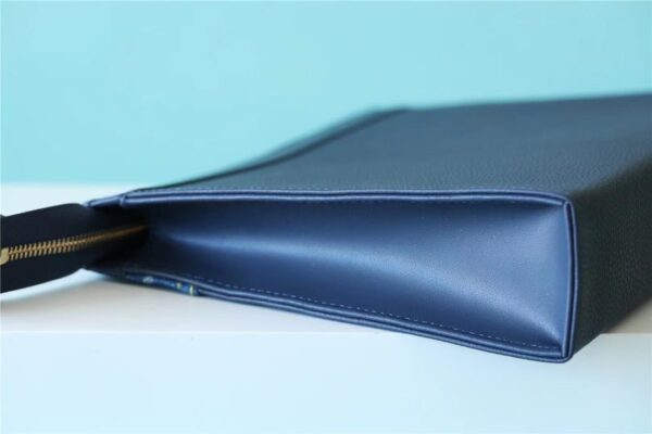 1:1 Replica Louis Vuitton LV Pochette Voyage MM Monogram Drip Blue By Nigo Unique Bag For Men M45961 - 27cm