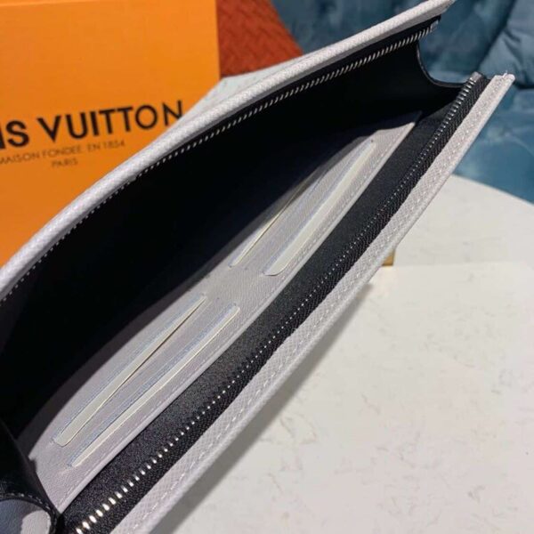 1:1 Replica Louis Vuitton LV Pochette Voyage MM Monogram Eclipse Canvas Sier Unique bag For Men - 10.6in/27cm