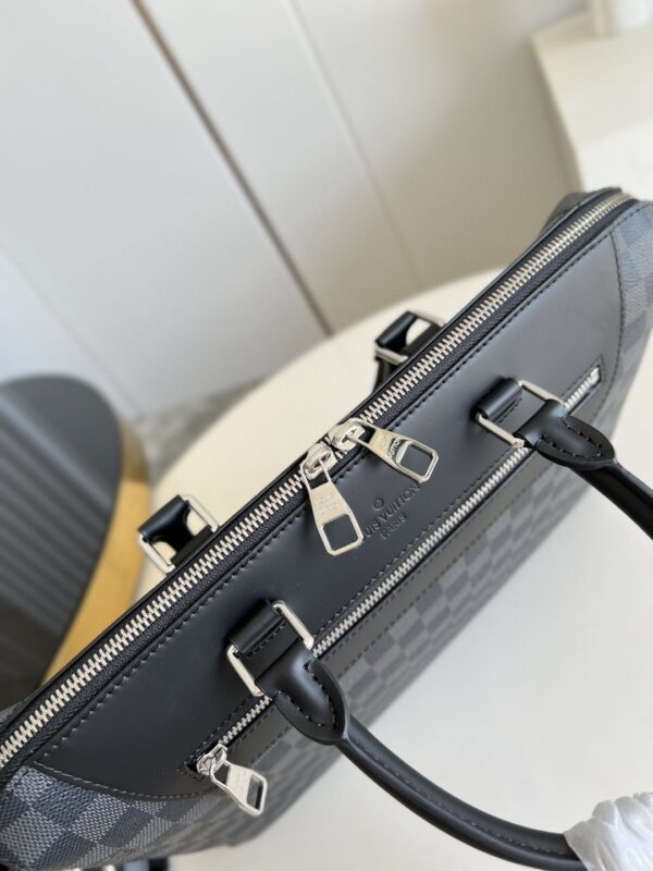 1:1 Replica Louis Vuitton LV Porte-Documents Jour Damier Graphite Canvas Unique Bag For Men N48260 - 14.6in/37cm
