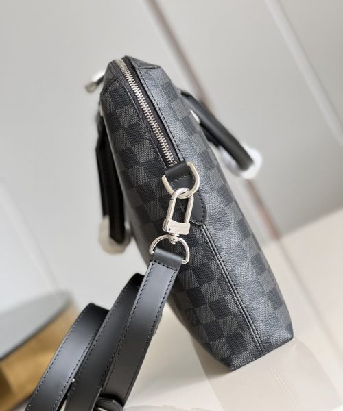 1:1 Replica Louis Vuitton LV Porte-Documents Jour Damier Graphite Canvas Unique Bag For Men N48260 - 14.6in/37cm