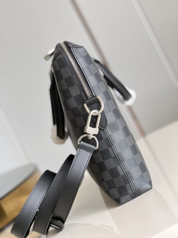 1:1 Replica Louis Vuitton LV Porte-Documents Jour Damier Graphite Canvas Unique Bag For Men N48260 - 14.6in/37cm