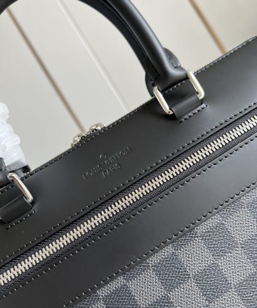 1:1 Replica Louis Vuitton LV Porte-Documents Jour Damier Graphite Canvas Unique Bag For Men N48260 - 14.6in/37cm