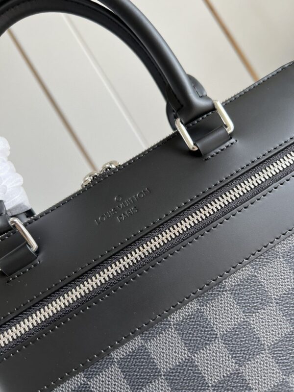 1:1 Replica Louis Vuitton LV Porte-Documents Jour Damier Graphite Canvas Unique Bag For Men N48260 - 14.6in/37cm