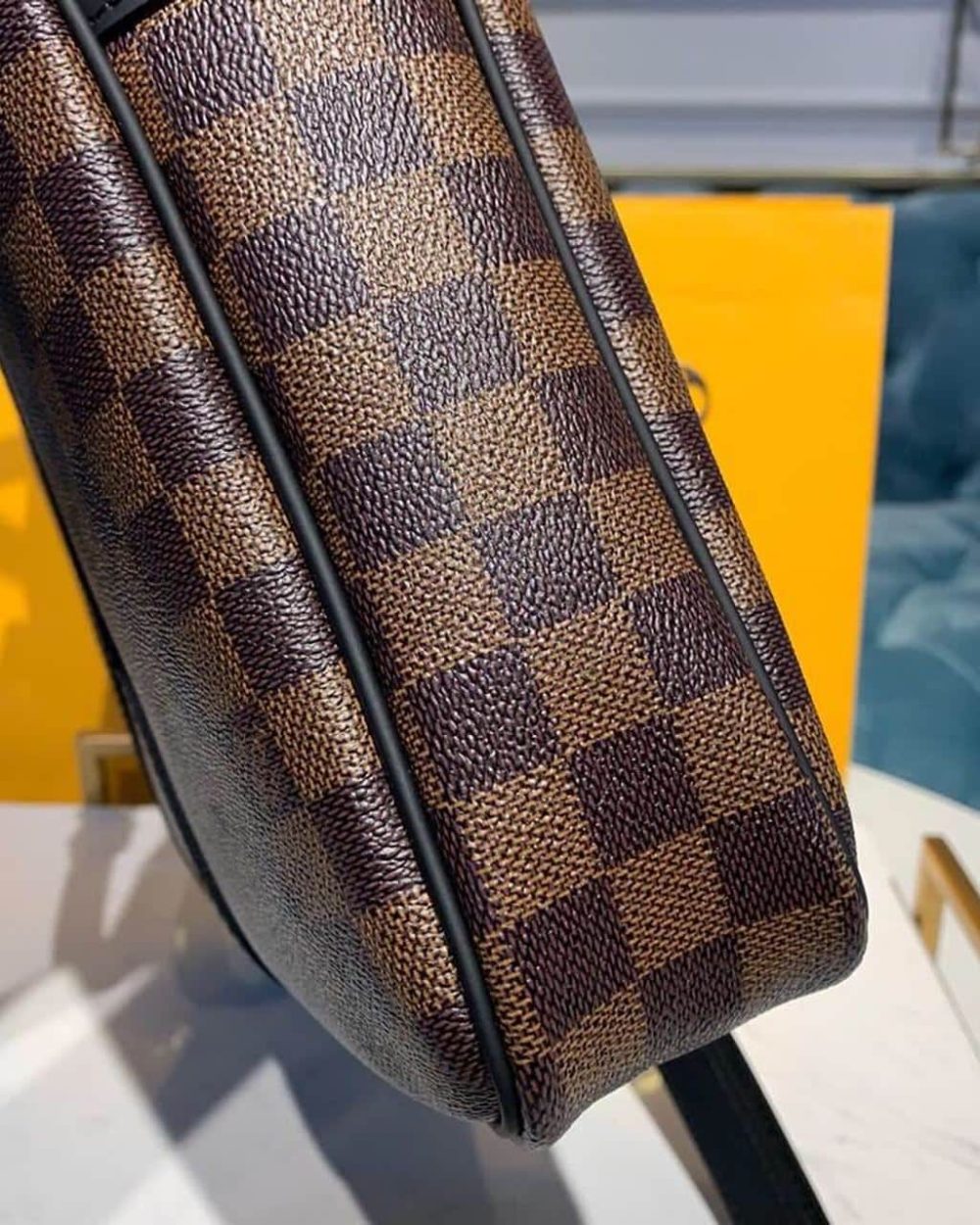 1:1 Replica Louis Vuitton LV Porte-Documents Voyage PM Damier Ebene Canvas Luxury Bag For Women N41466 - 14.6in/37cm