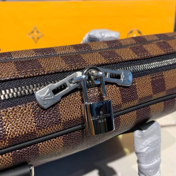 1:1 Replica Louis Vuitton LV Porte-Documents Voyage PM Damier Ebene Canvas Luxury Bag For Women N41466 - 14.6in/37cm