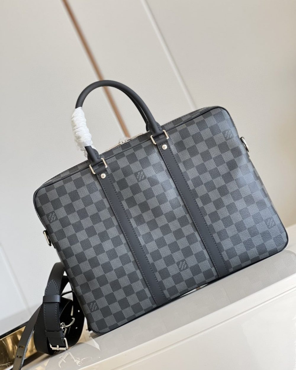 1:1 Replica Louis Vuitton LV Porte Documents Voyage PM Damier Graphite Canvas Unique bag For Men N41478 - 13.8in/35cm