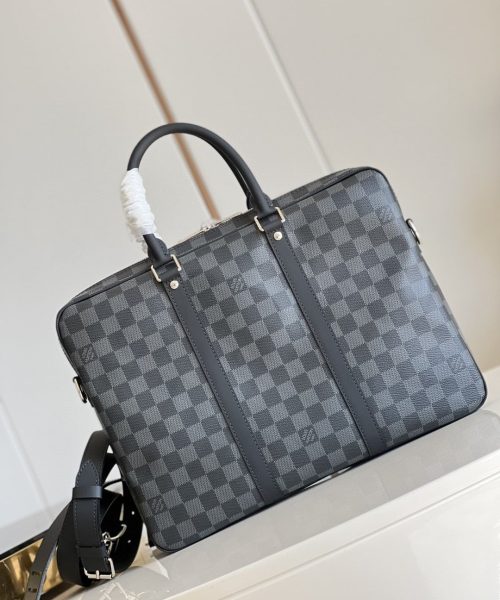 1:1 Replica Louis Vuitton LV Porte Documents Voyage PM Damier Graphite Canvas Unique bag For Men N41478 - 13.8in/35cm