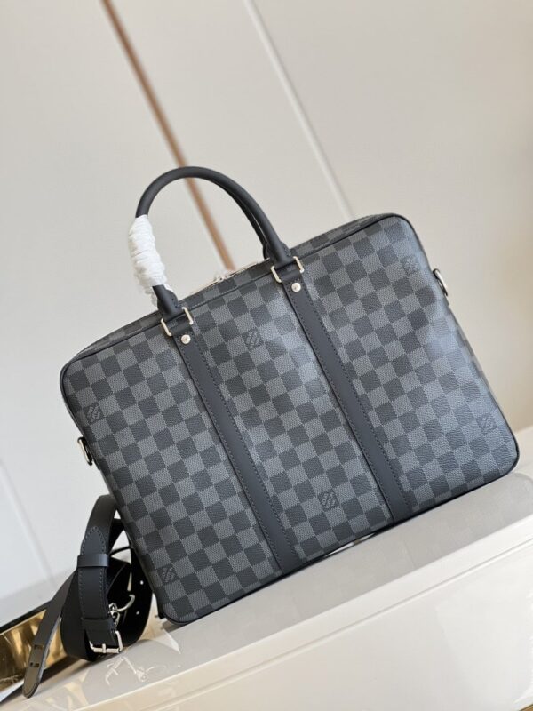 1:1 Replica Louis Vuitton LV Porte Documents Voyage PM Damier Graphite Canvas Unique bag For Men N41478 - 13.8in/35cm