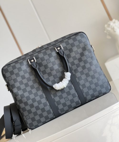 1:1 Replica Louis Vuitton LV Porte Documents Voyage PM Damier Graphite Canvas Unique bag For Men N41478 - 13.8in/35cm