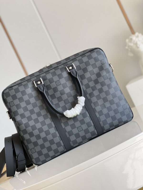1:1 Replica Louis Vuitton LV Porte Documents Voyage PM Damier Graphite Canvas Unique bag For Men N41478 - 13.8in/35cm
