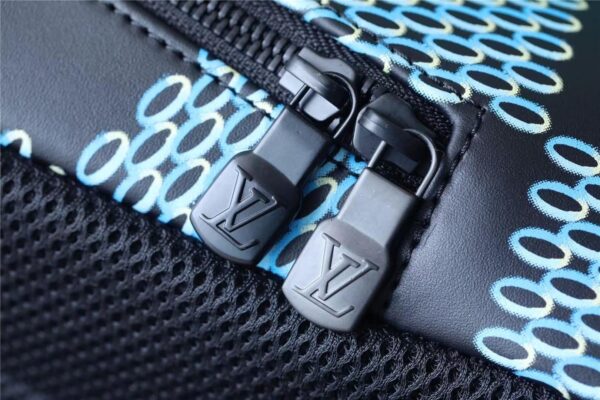 1:1 Replica Louis Vuitton LV Racer Damier Spray Blue Unique Bag For Men - 16in/41cm