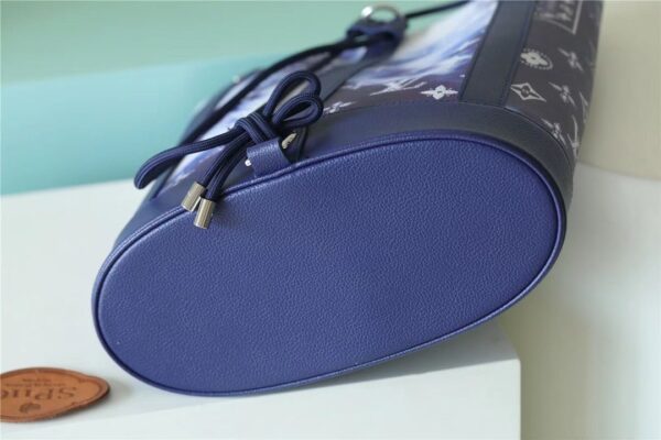 1:1 Replica Louis Vuitton LV Randonee Messenger Monogram Stripes Blue Unique Bag For Men - 10.4in/26cm