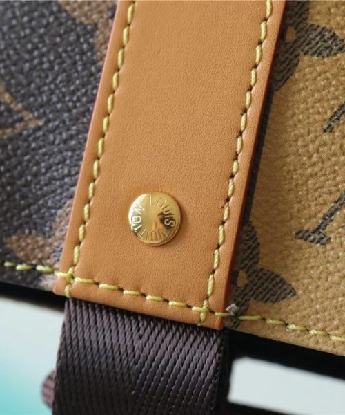1:1 Replica Louis Vuitton LV Randonee Messenger Monogram Stripes Brown Unique Bag For Men M45968 - 10.4in/26cm
