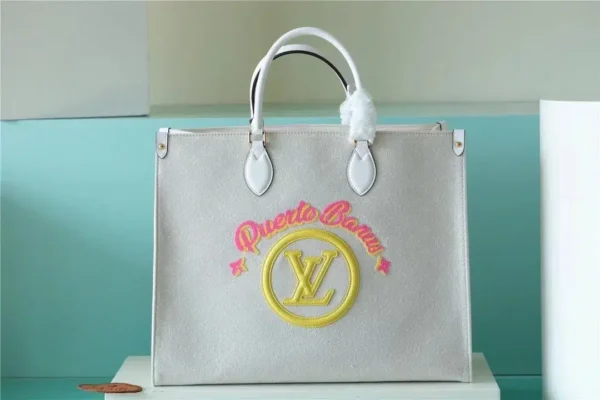 louis-vuitton-replica-onthego-gm-monogram-giant-and-raffia-white-yellow-m20815