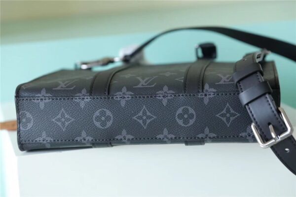 1:1 Replica Louis Vuitton LV Sac Plat Cross Monogram Eclipse Reverse Canvas Unique Bag For Men M59664 - 11.2in/28.5cm