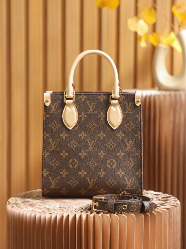 1:1 Replica Louis Vuitton LV Sac Plat PM Monogram Canvas Brown Luxury Bag For Women M45847 - 32cm / 12.6in