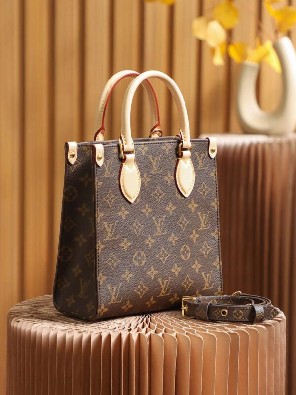 1:1 Replica Louis Vuitton LV Sac Plat PM Monogram Canvas Brown Luxury Bag For Women M45847 - 32cm / 12.6in