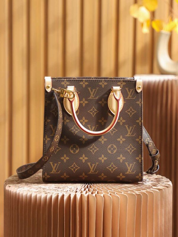 1:1 Replica Louis Vuitton LV Sac Plat PM Monogram Canvas Brown Luxury Bag For Women M45847 - 32cm / 12.6in