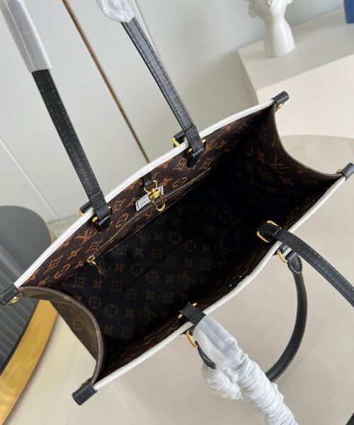 1:1 Replica Louis Vuitton LV Sac Plat Tote Bag White Luxury Bag For Women - 13.8in/35cm