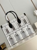1:1 Replica Louis Vuitton LV Sac Plat Tote Bag White Luxury Bag For Women - 13.8in/35cm