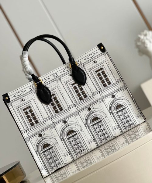 1:1 Replica Louis Vuitton LV Sac Plat Tote Bag White Luxury Bag For Women - 13.8in/35cm