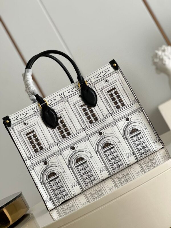 1:1 Replica Louis Vuitton LV Sac Plat Tote Bag White Luxury Bag For Women - 13.8in/35cm