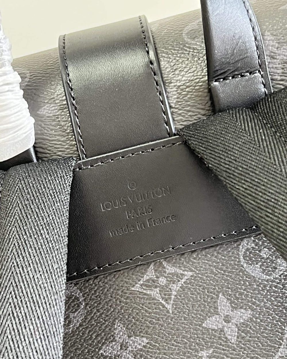 1:1 Replica Louis Vuitton LV Saumur Backpack Monogram Eclipse Canvas Unique Bag For Men M45913 - 42cm