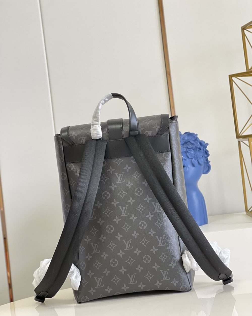 1:1 Replica Louis Vuitton LV Saumur Backpack Monogram Eclipse Canvas Unique Bag For Men M45913 - 42cm