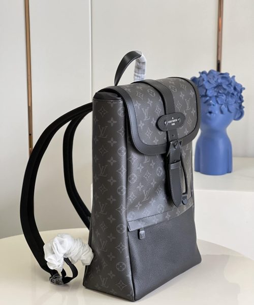 1:1 Replica Louis Vuitton LV Saumur Backpack Monogram Eclipse Canvas Unique Bag For Men M45913 - 42cm
