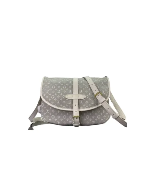 1:1 Replica Louis Vuitton LV Saumur MM Monogram Canvas Beige/Blue/Brown Luxury Bag For Women - 11.8in/30cm