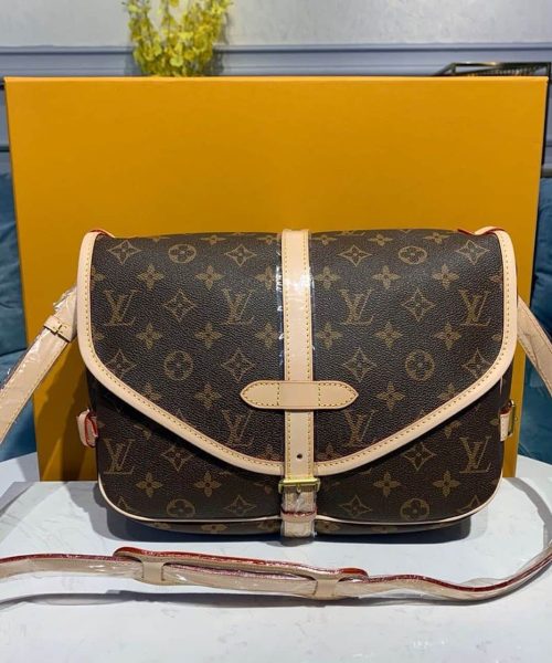 1:1 Replica Louis Vuitton LV Saumur MM Monogram Canvas Luxury Bag For Women M40710 -  11.8in/30cm
