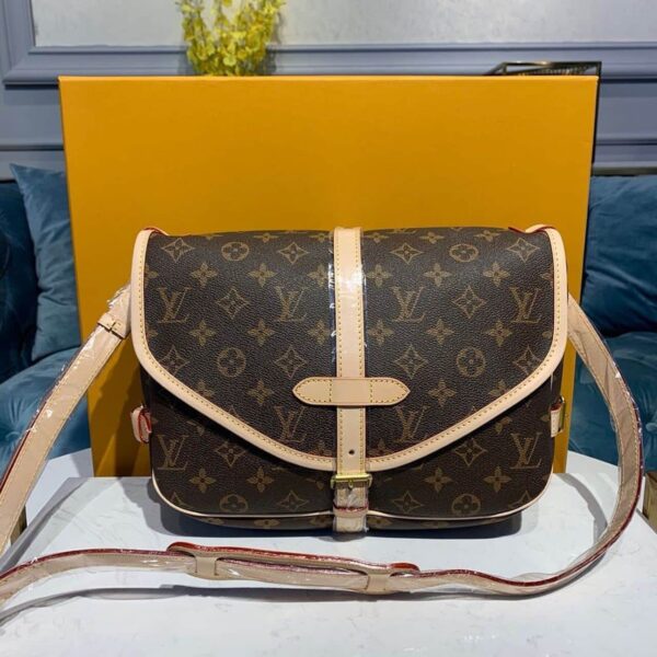 1:1 Replica Louis Vuitton LV Saumur MM Monogram Canvas Luxury Bag For Women M40710 -  11.8in/30cm