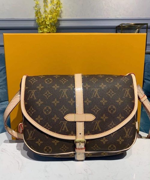 1:1 Replica Louis Vuitton LV Saumur MM Monogram Canvas Luxury Bag For Women M40710 -  11.8in/30cm