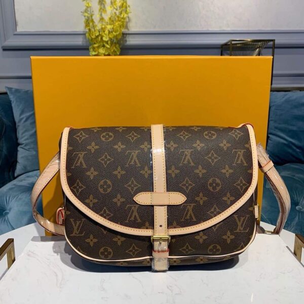 1:1 Replica Louis Vuitton LV Saumur MM Monogram Canvas Luxury Bag For Women M40710 -  11.8in/30cm