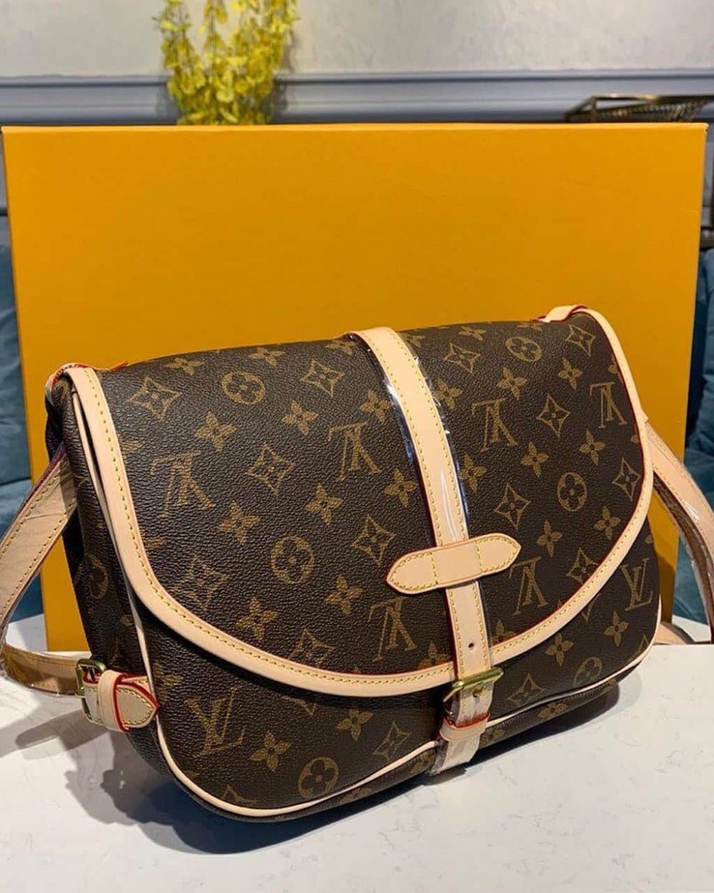1:1 Replica Louis Vuitton LV Saumur MM Monogram Canvas Luxury Bag For Women M40710 -  11.8in/30cm