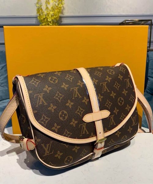 1:1 Replica Louis Vuitton LV Saumur MM Monogram Canvas Luxury Bag For Women M40710 -  11.8in/30cm
