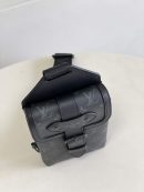 1:1 Replica Louis Vuitton LV Saumur Slingbag Monogram Eclipse Black Unique Bag For Men M45912 - 7.1in/18cm