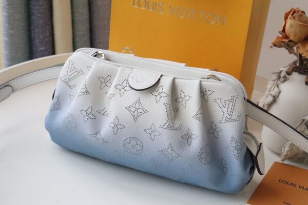 1:1 Replica Louis Vuitton LV Scala Mini Pouch Mahina Gradient Blue Luxury Bag For Women M80497 - 9.1in/23cm