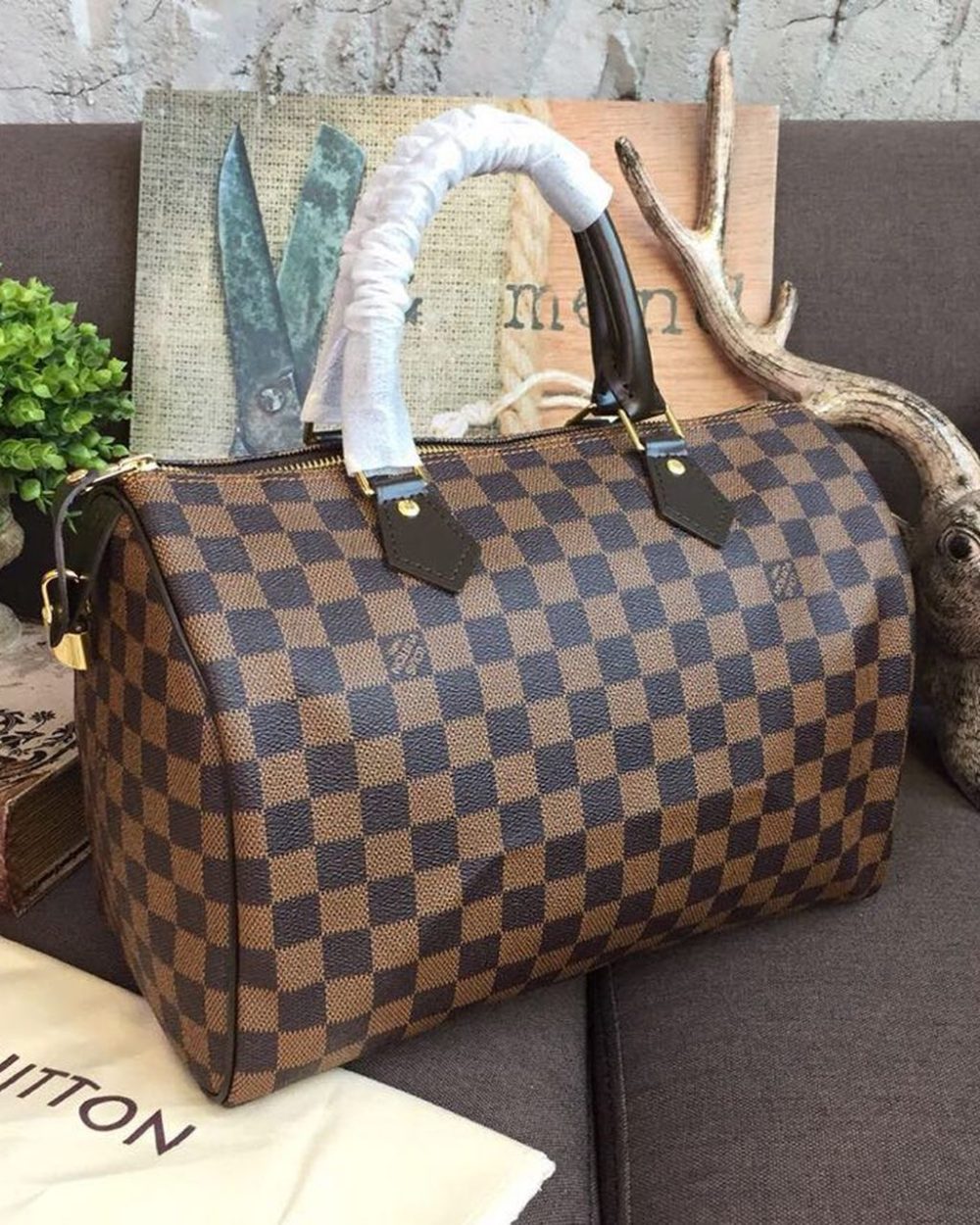 1:1 Replica Louis Vuitton LV Speedy 30 Damier Ebene Canvas Luxury Bag For Women N41364 - 11.8in/30cm
