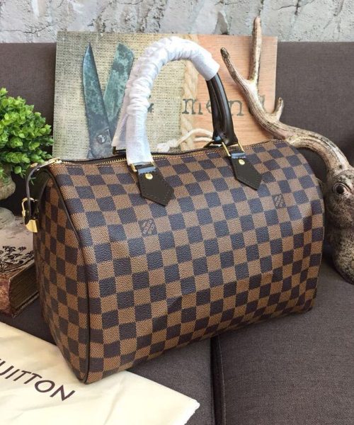 1:1 Replica Louis Vuitton LV Speedy 30 Damier Ebene Canvas Luxury Bag For Women N41364 - 11.8in/30cm