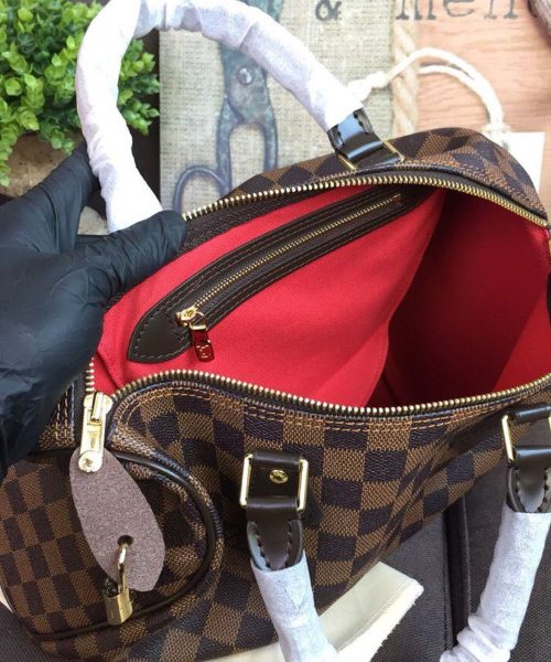1:1 Replica Louis Vuitton LV Speedy 30 Damier Ebene Canvas Luxury Bag For Women N41364 - 11.8in/30cm