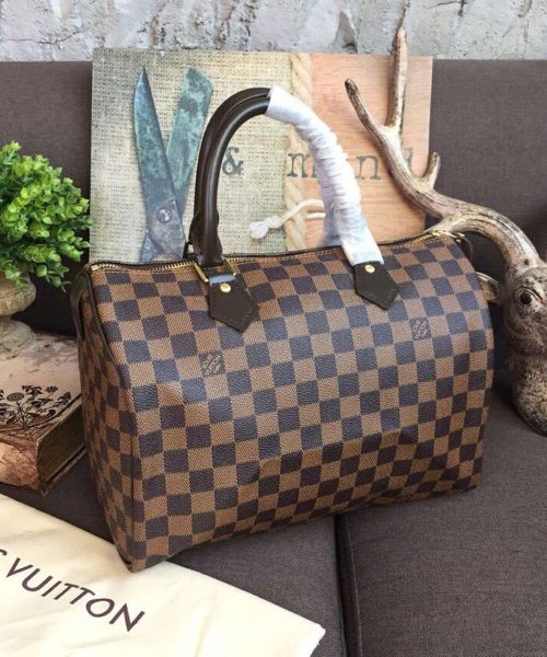 1:1 Replica Louis Vuitton LV Speedy 30 Damier Ebene Canvas Luxury Bag For Women N41364 - 11.8in/30cm