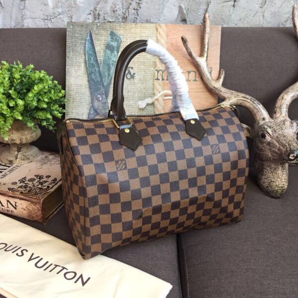 1:1 Replica Louis Vuitton LV Speedy 30 Damier Ebene Canvas Luxury Bag For Women N41364 - 11.8in/30cm