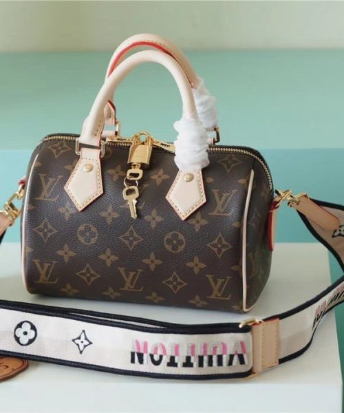 1:1 Replica Louis Vuitton LV Speedy Bandoulière 20 Monogram Canvas Black Luxury Bag For Women M46234 - 20cm/7.9in