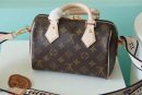 1:1 Replica Louis Vuitton LV Speedy Bandoulière 20 Monogram Canvas Black Luxury Bag For Women M46234 - 20cm/7.9in