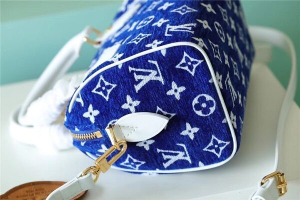 1:1 Replica Louis Vuitton LV Speedy Bandouliere 20 Monogram Blue Luxury Bag For Women M20751 - 20.5cm/8.1in