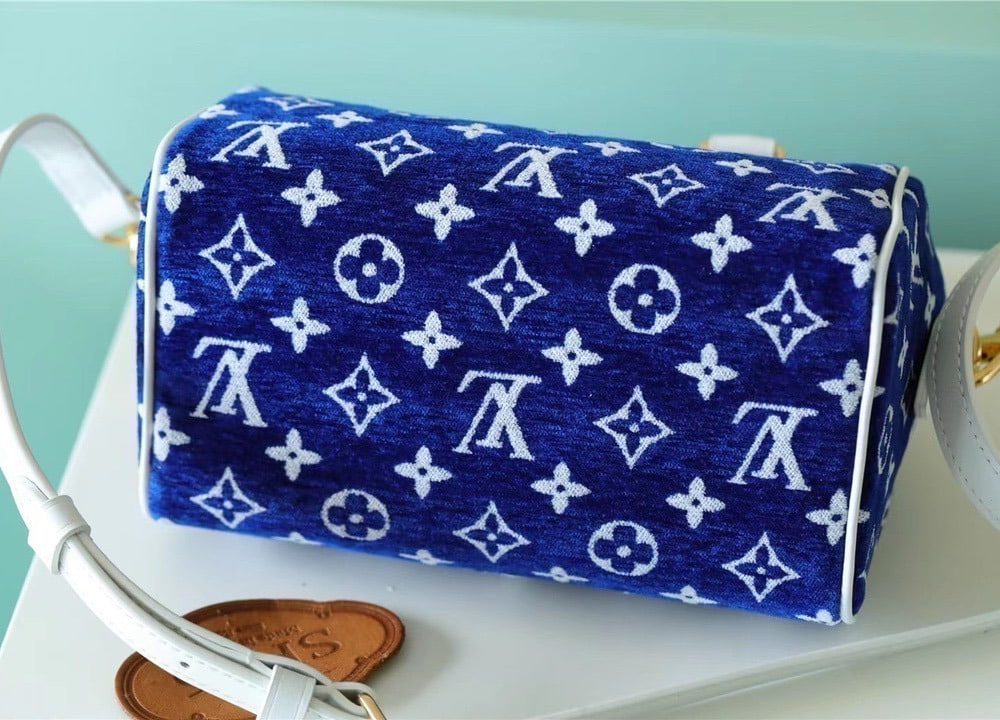 1:1 Replica Louis Vuitton LV Speedy Bandouliere 20 Monogram Blue Luxury Bag For Women M20751 - 20.5cm/8.1in