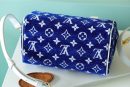 1:1 Replica Louis Vuitton LV Speedy Bandouliere 20 Monogram Blue Luxury Bag For Women M20751 - 20.5cm/8.1in